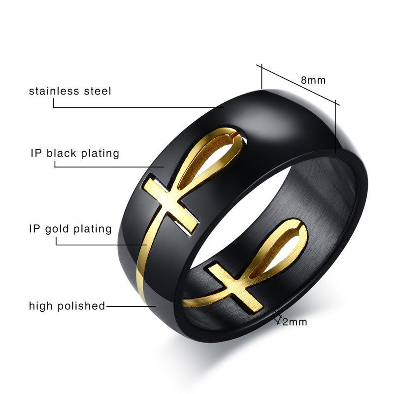 Egyptian Ankh Cross Ring