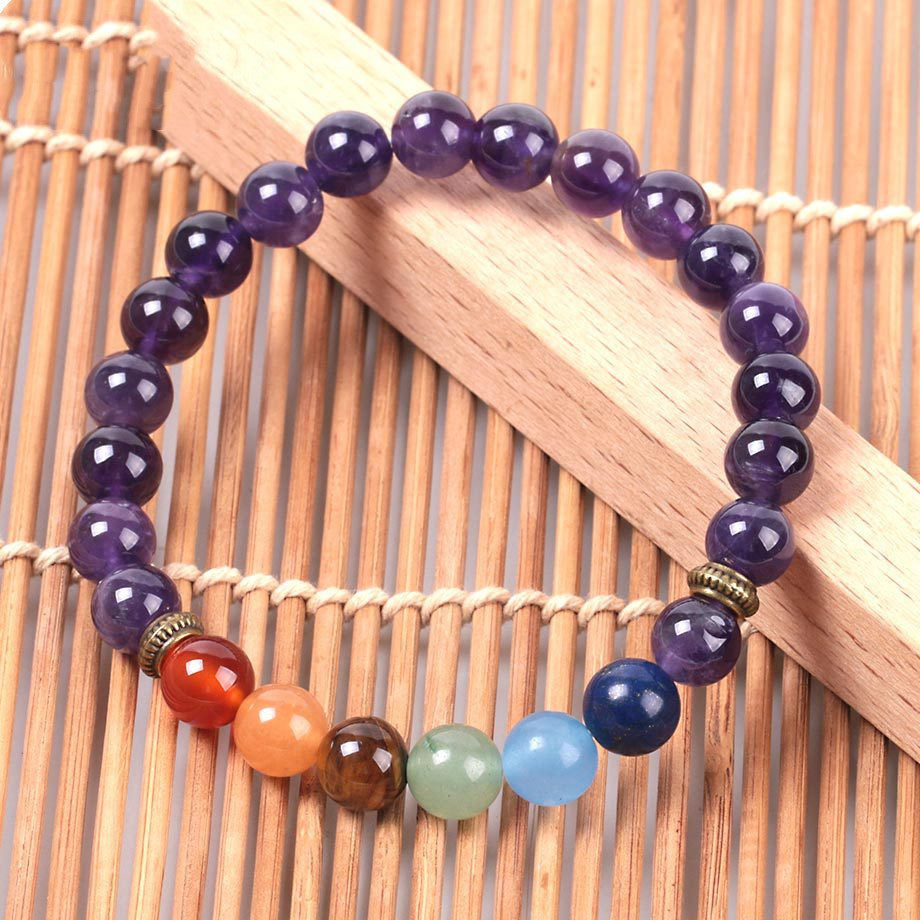 Amethyst/Chakra Bracelet