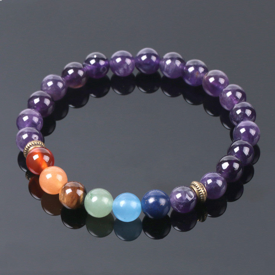 Amethyst/Chakra Bracelet