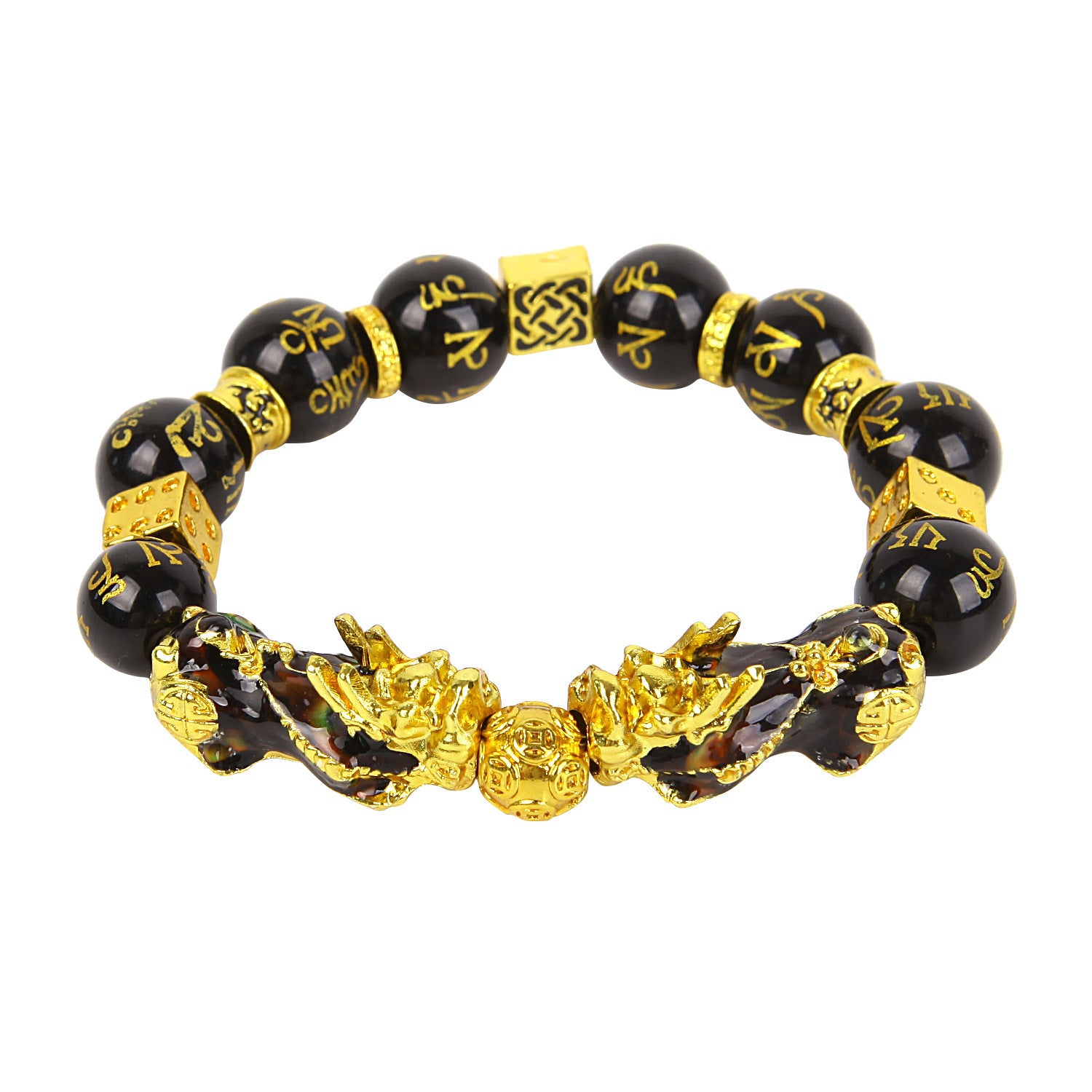 Black&Gold Obsidian Bracelet
