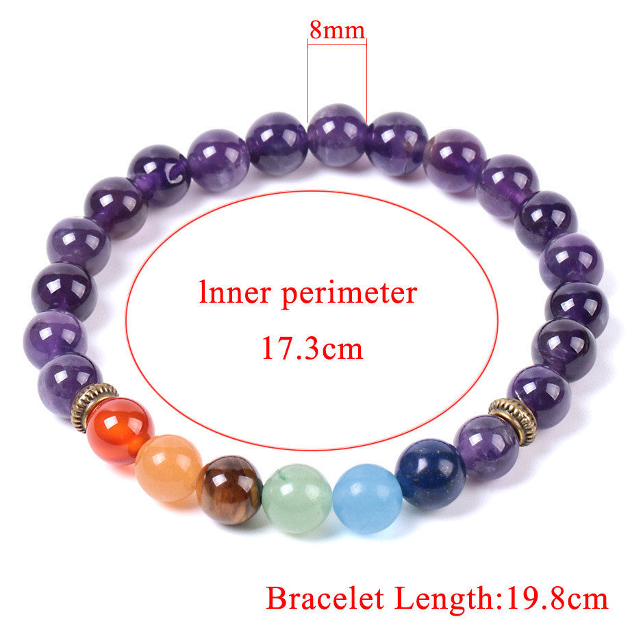 Amethyst/Chakra Bracelet