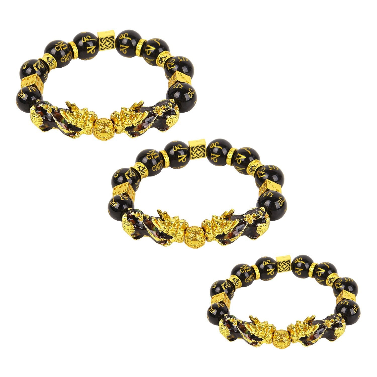 Black&Gold Obsidian Bracelet